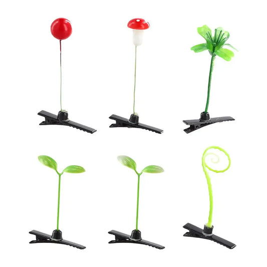 Sprout Grass Hair Clip Plant
