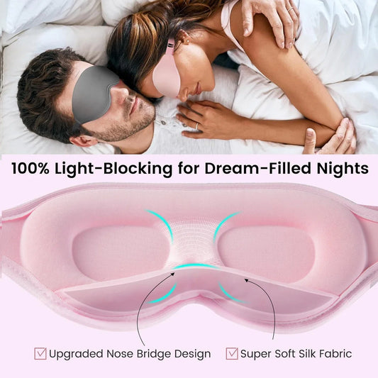 Lunessé 3D Sleep Mask – Total Darkness. Zero Pressure.